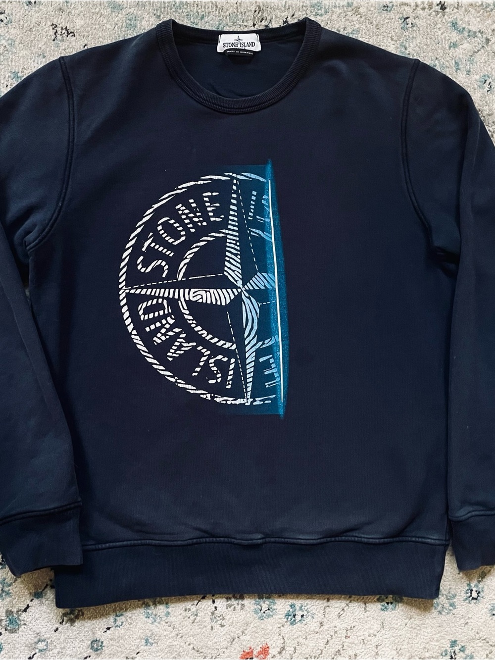 Stone Island junior Navy Logo Sweatshirt 14 yo
